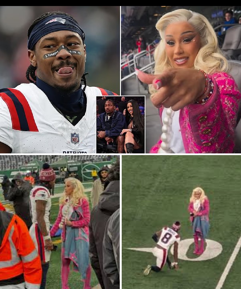 STEFON DIGGS Kneels Before Cardi B After The PATRIOTS’ Crushing Victory – What Did They Say In That Moment Of Happiness?