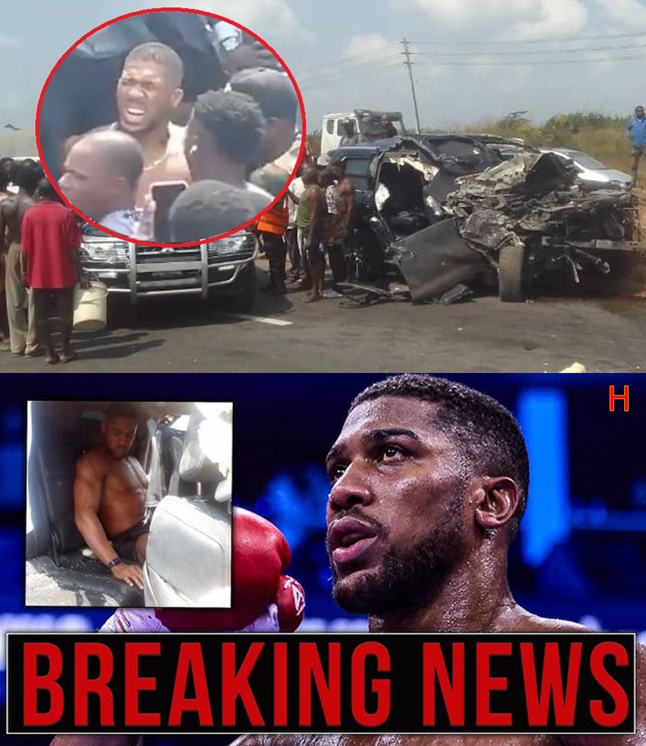 BREAKING! Anthony Joshua RESCUED from “FATAL CAR CRASH”.