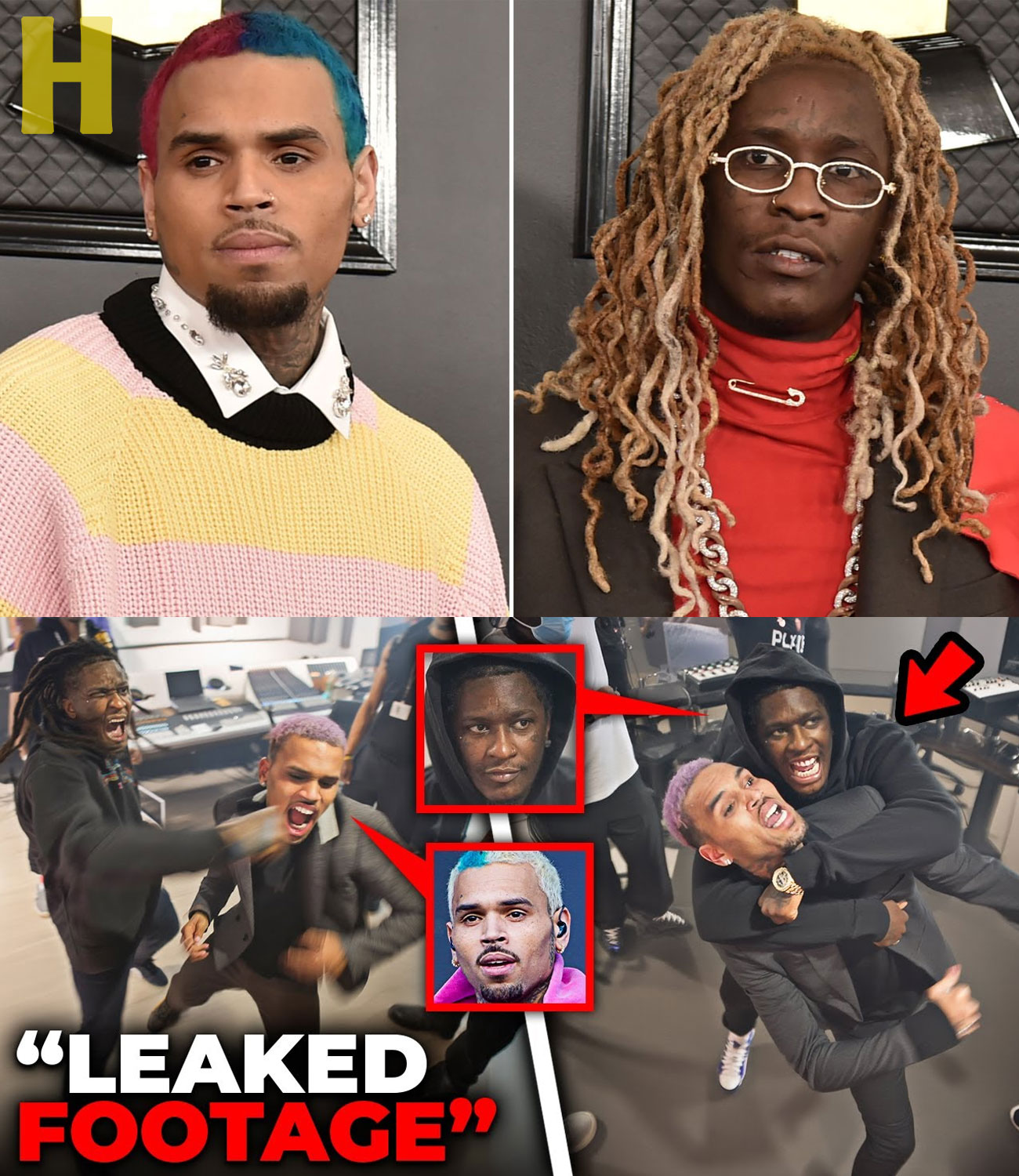 New Fight Footage Between Young Thug And Chris Brown Goes Viral.