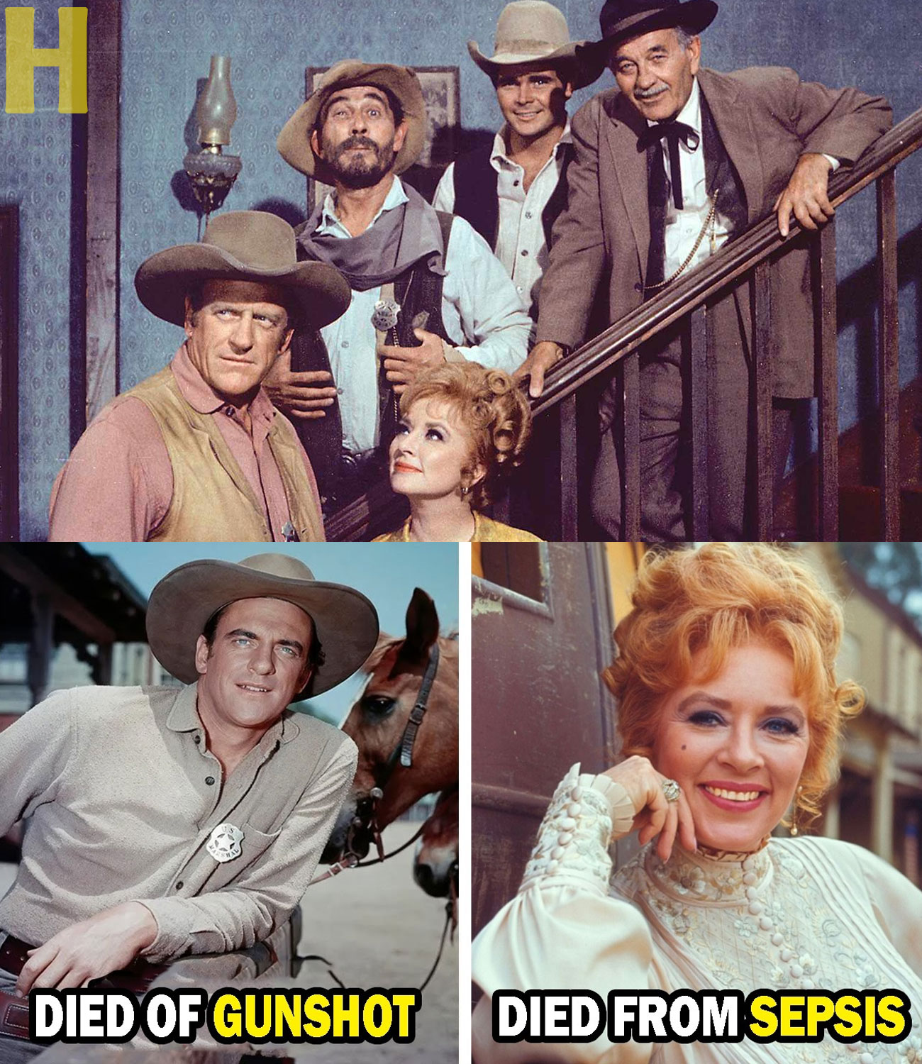 GUNSMOKE (1955–1975) Cast THEN AND NOW, Who Is Still Alive?