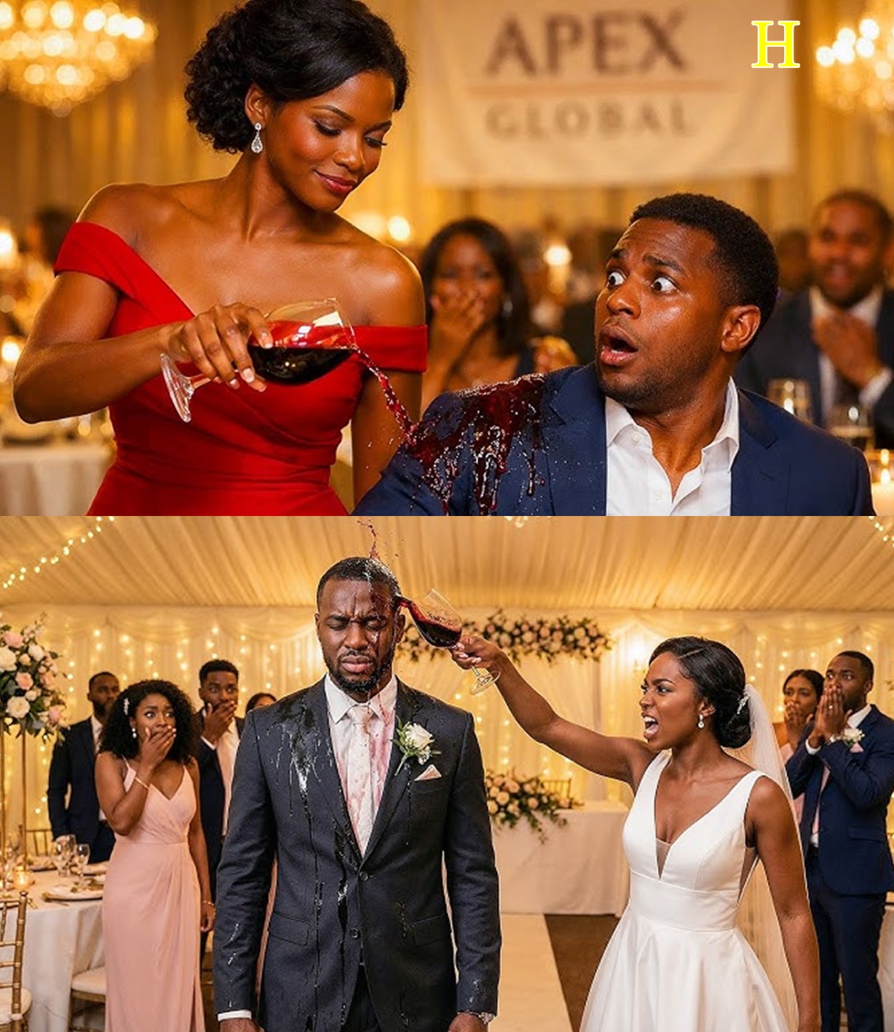 My Wife Poured Wine on Me at Our Reception—What I Did Next Stunned Everyone