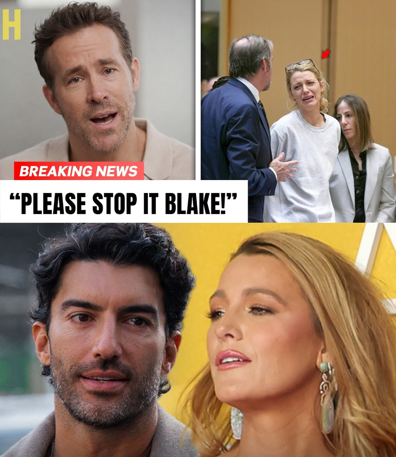 Ryan Reynolds PLEADS With Blake Lively! She MUST Settle Her BITTER Feud With Justin Baldoni!