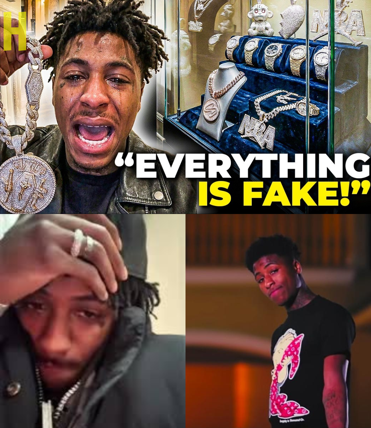 NBA YoungBoy Breaks Down After His $10M Jewelry Was Exposed As Fake