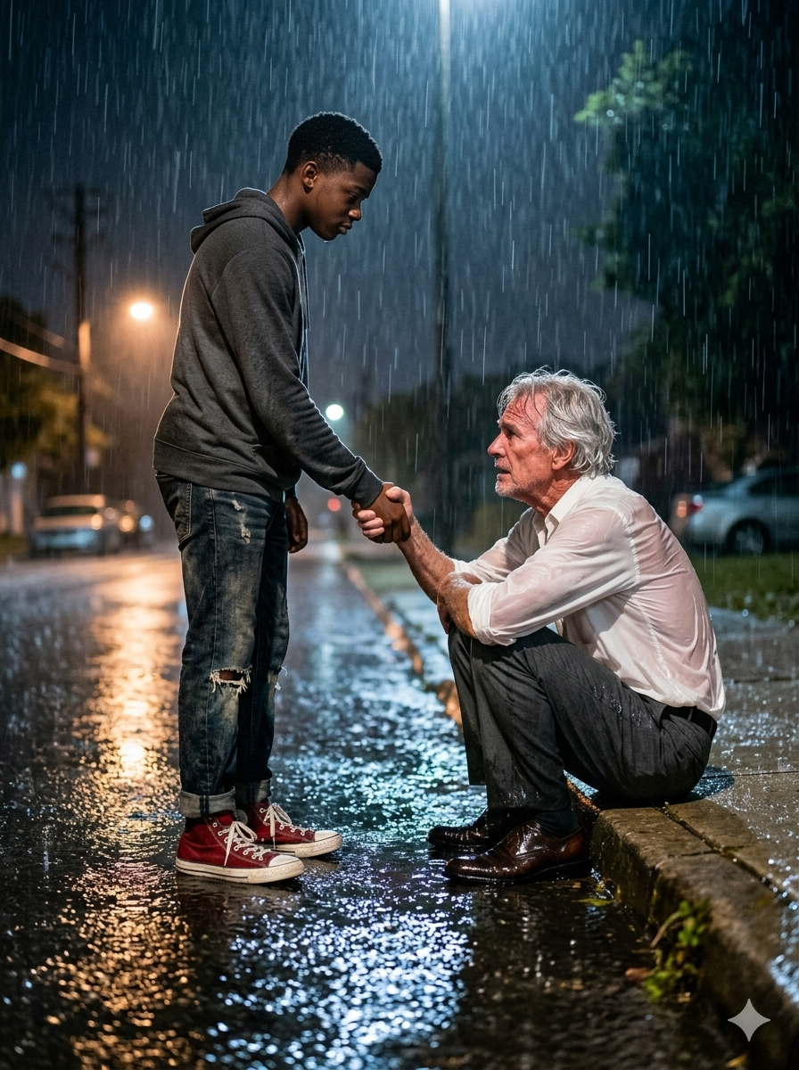 Poor Black Boy Walked Old Man Home in Storm — Next Day, Men in Suits Asked for Him (Chap 2)